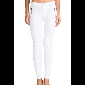 Women's Hudson Stark Moto Skinny Jeans White Sz 27